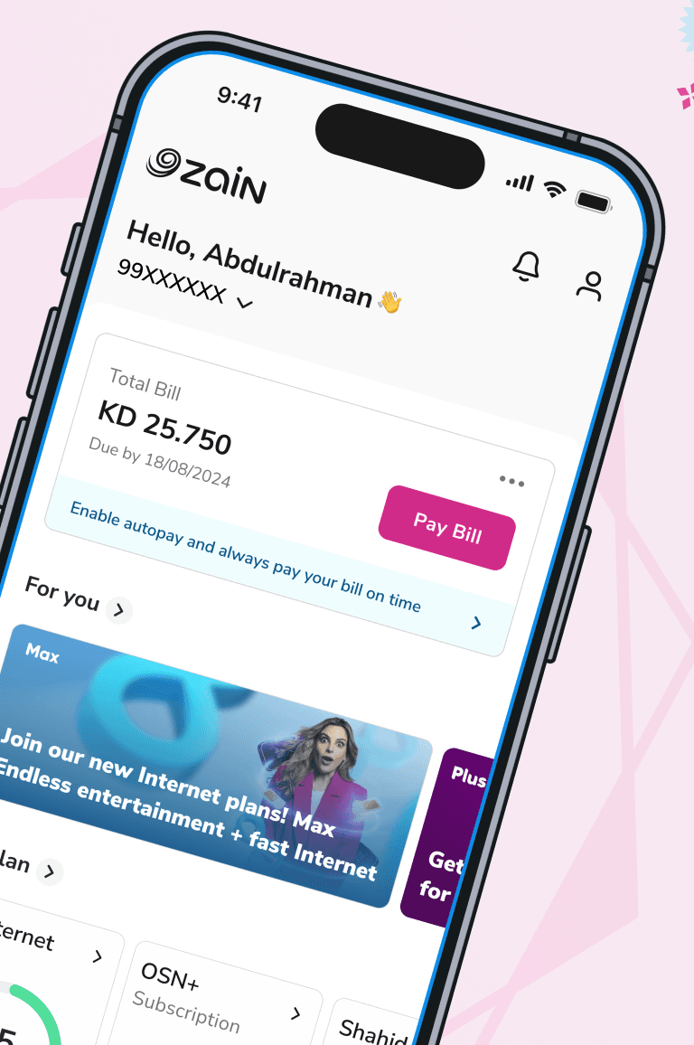 Zain Kuwait Mobile App